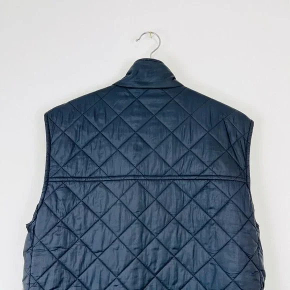 Barbour Vintage Navy Quilted Utility Style Pocket Sleeveless Jacket UK S - Picture 5 of 9
